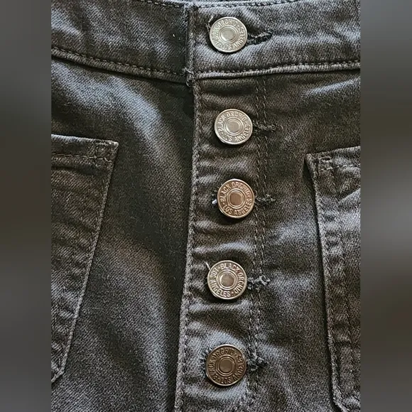 Black Orchid Liquify High Rise Button Fly Skinny Jeans Raw Hem Size 27 NEW