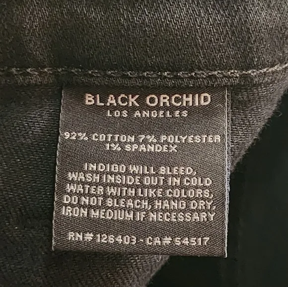 Black Orchid Liquify High Rise Button Fly Skinny Jeans Raw Hem Size 27 NEW
