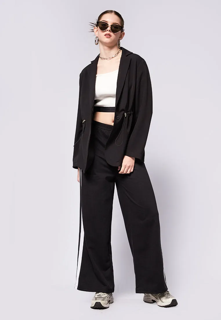 Blazer with Drawstring Details