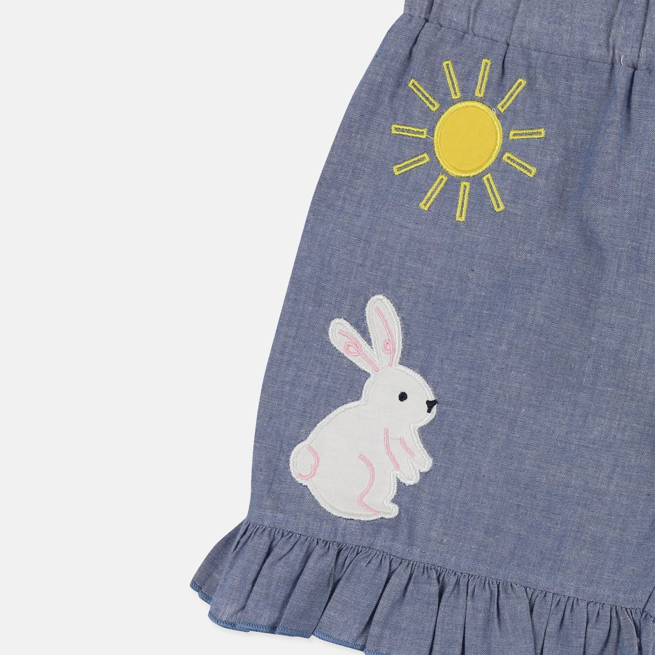 Blue Bunny Applique Shorts