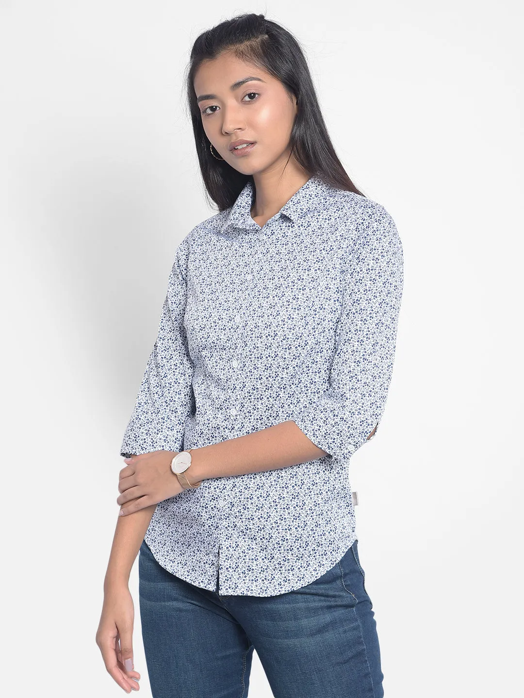 Blue Floral Shirts