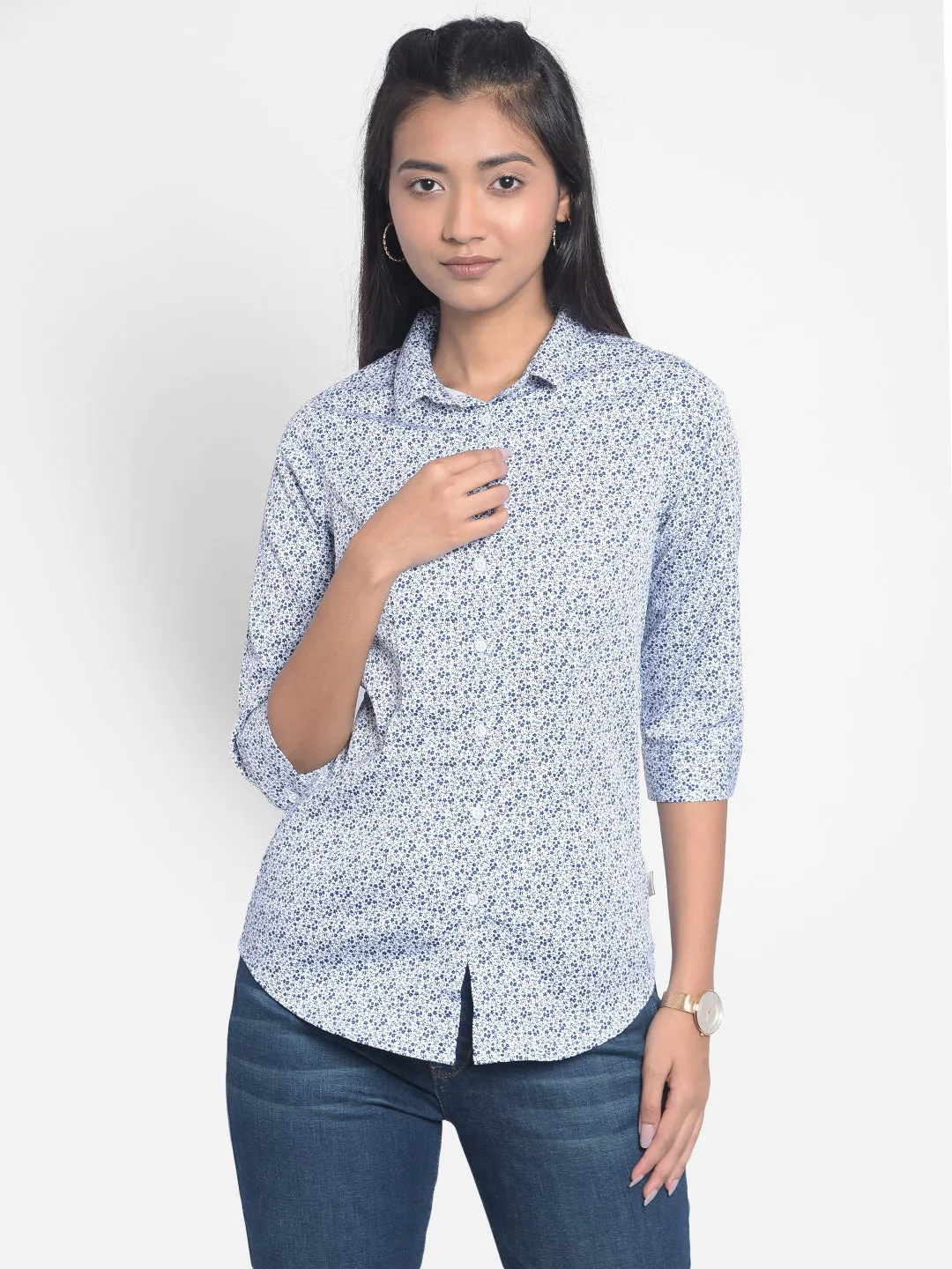 Blue Floral Shirts