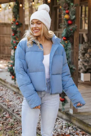 Blue Quilted Puffer Jacket - FINAL SALE