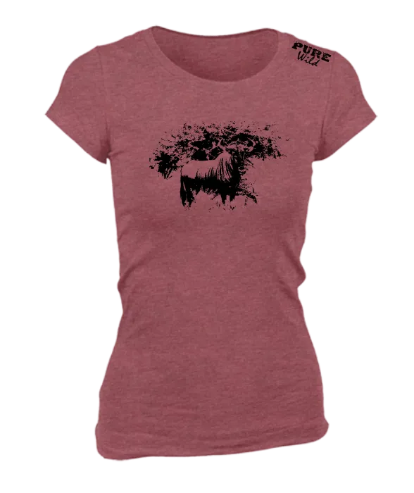 Blue Wildebeest T-Shirt For The Ladies