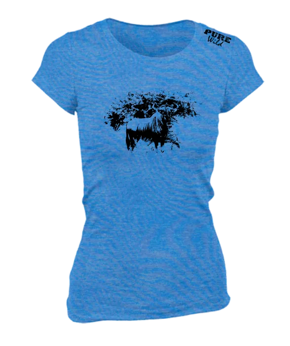 Blue Wildebeest T-Shirt For The Ladies