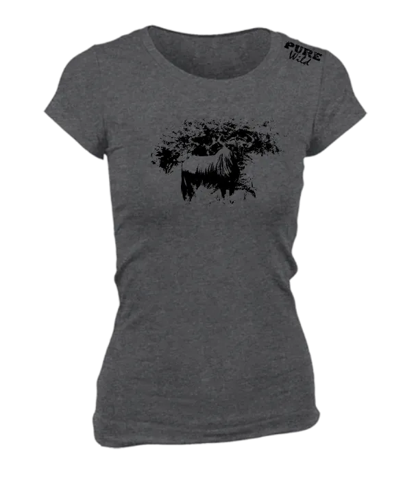Blue Wildebeest T-Shirt For The Ladies