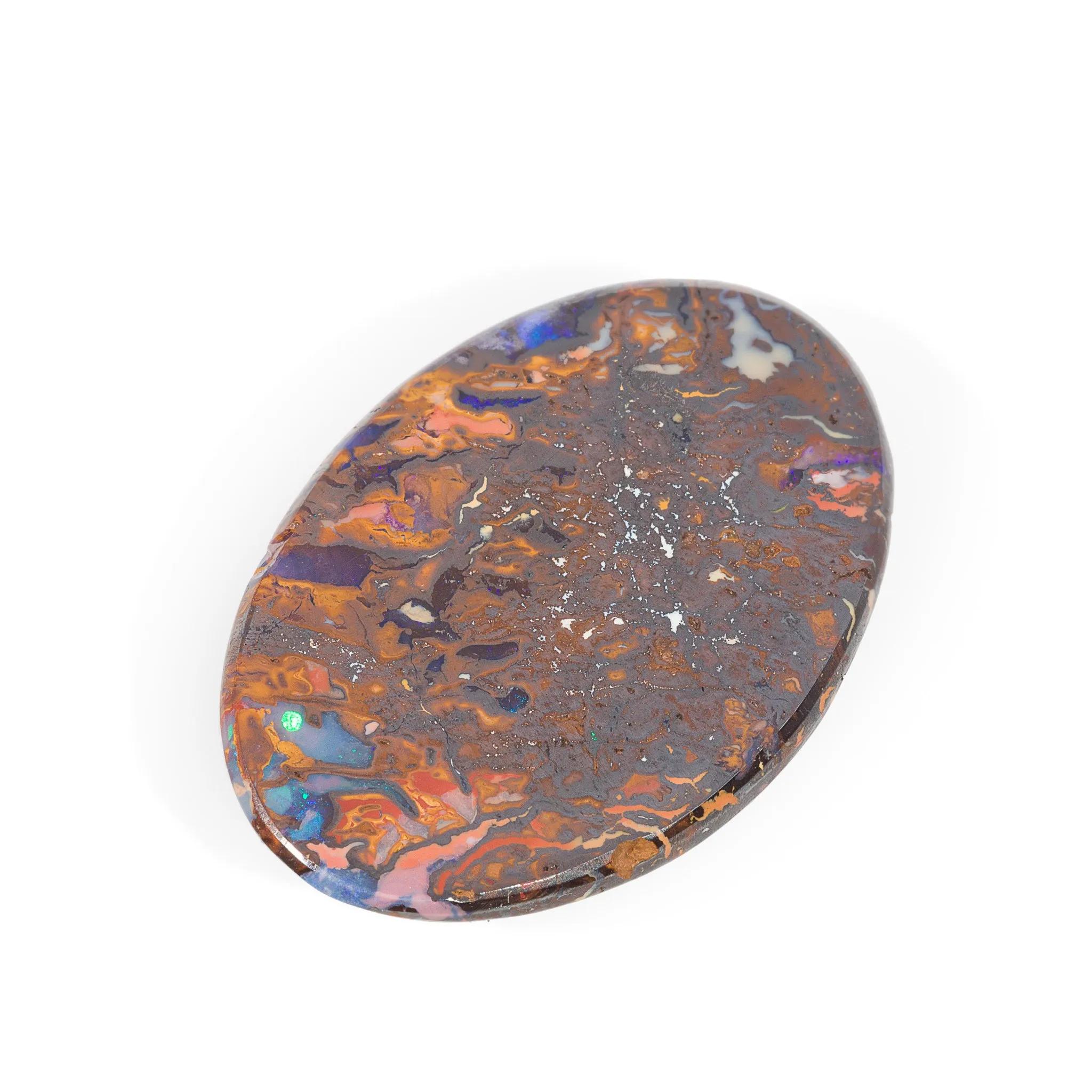 Boulder Opal 32.9mm 47.2 Carat Gemstone Cabochon