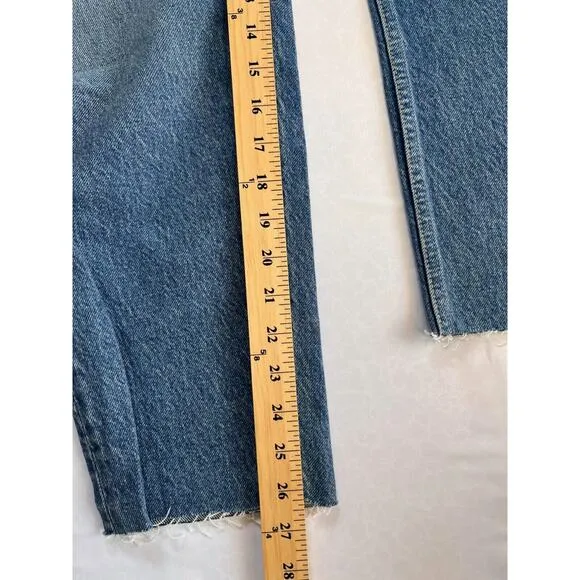 BOYISH The Tommy High Rise Straight Leg button fly Authentic Rigid Jeans size 27