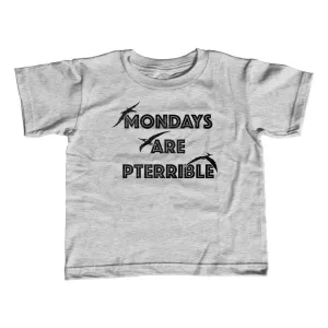 Boy's Mondays Are Pterrible T-Shirt Funny Dinosaur Shirt
