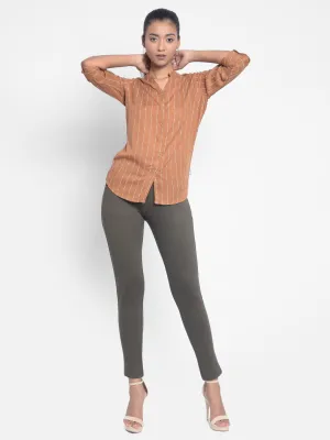 Brown Striped Shirts