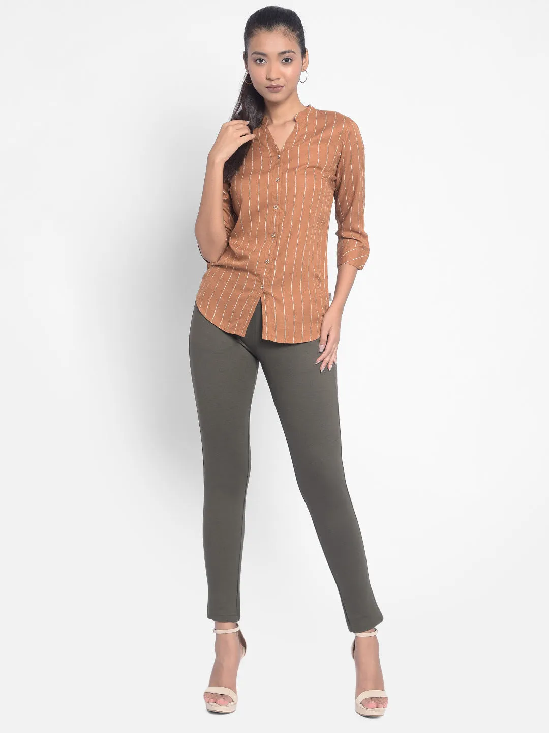 Brown Striped Shirts