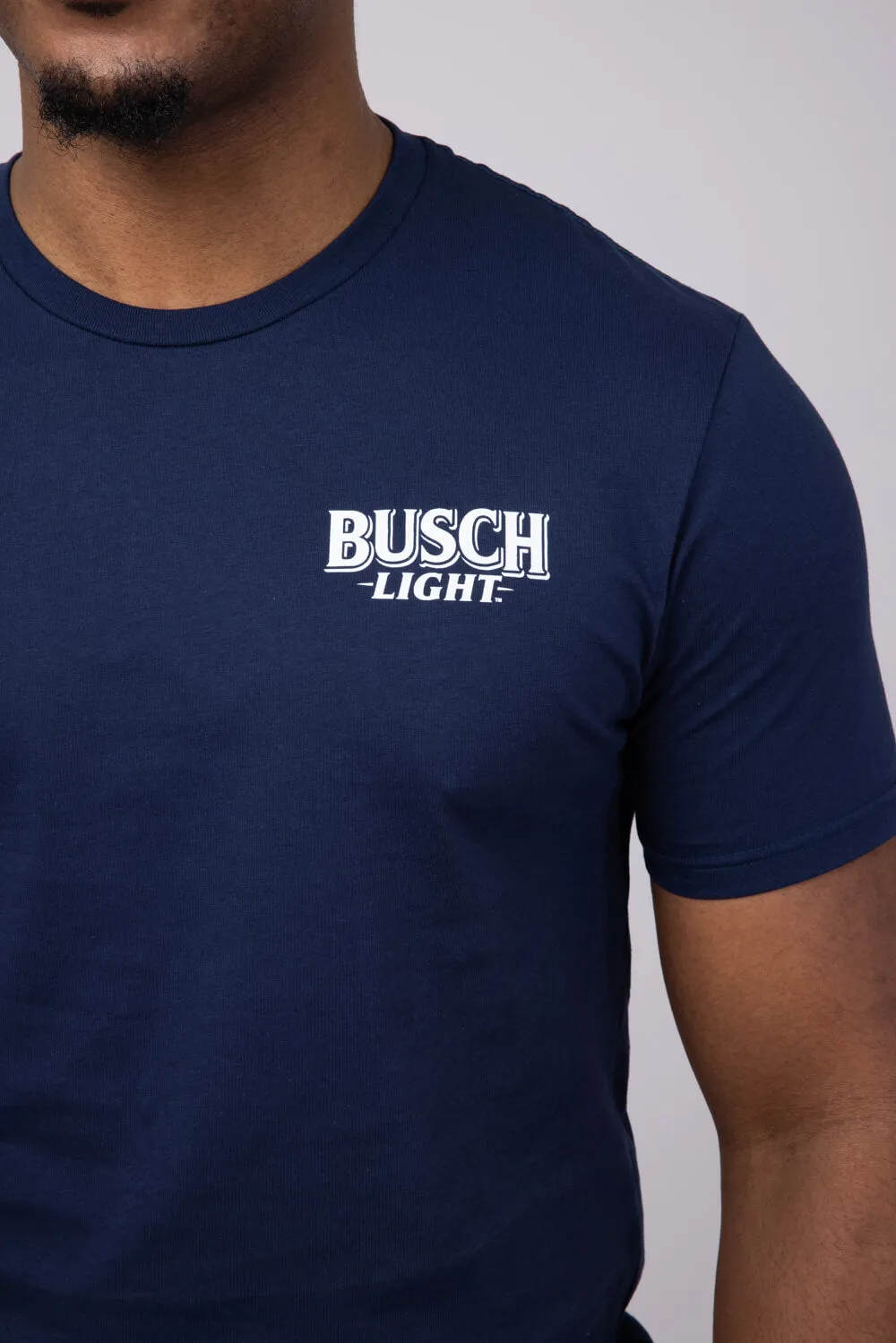 Busch Light Rustle T-Shirt for Men in Navy | 6775-NAVY