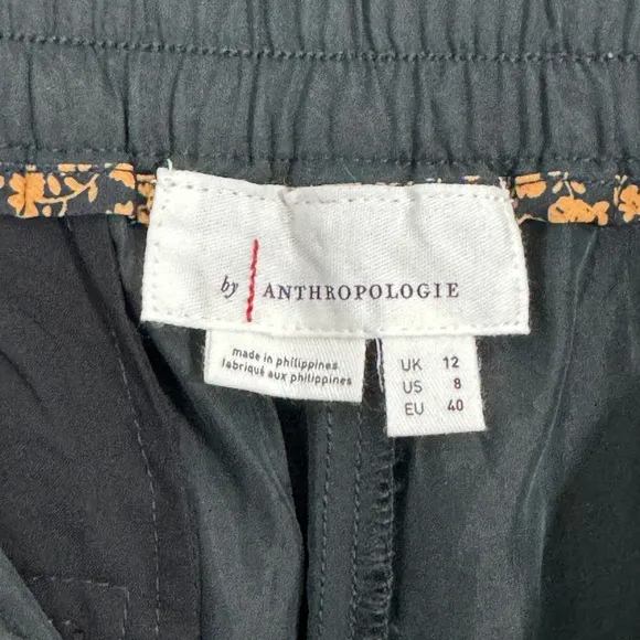 By Anthropologie Women’s Size 8 Medium Black Casual Pleated Long Shorts New