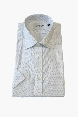 Byron Light Blue Dot SS Peformance Shirt