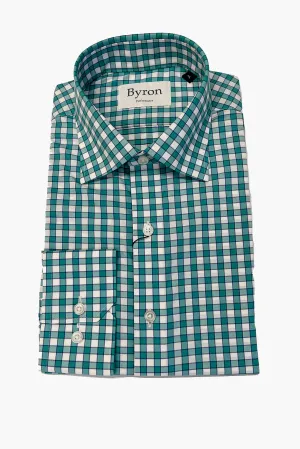 Byron Performance Turquoise Box Check Shirt