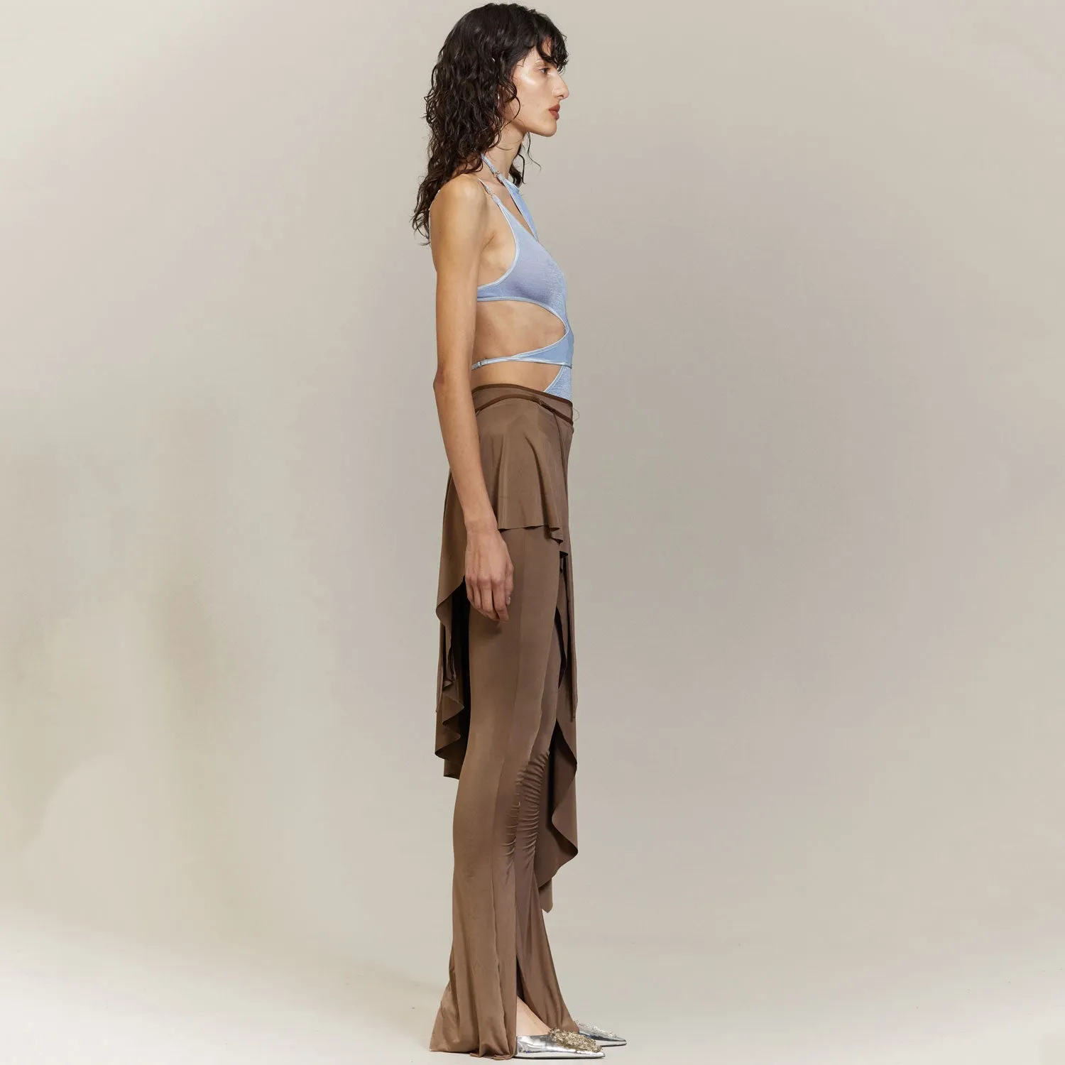 Camel Layered Leggings