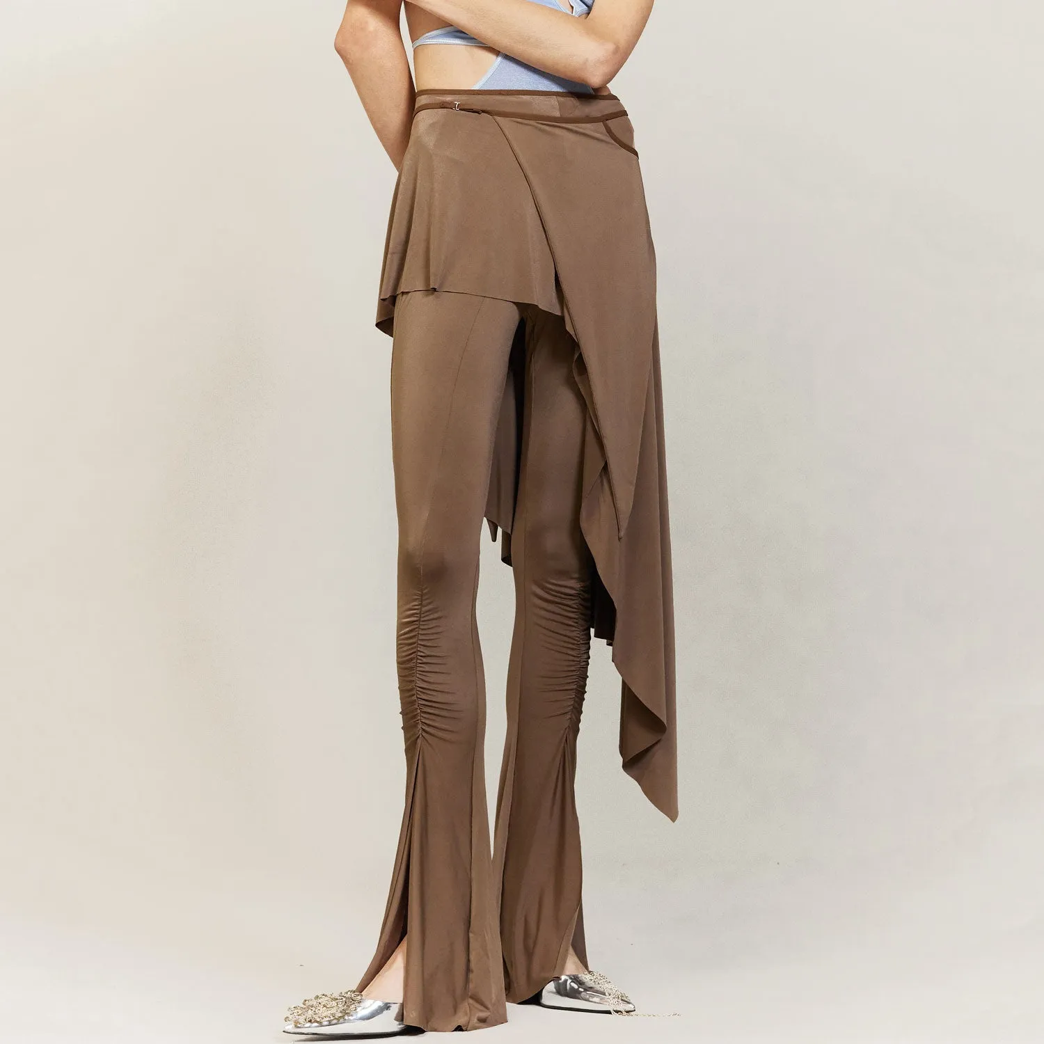 Camel Layered Leggings
