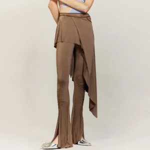 Camel Layered Leggings