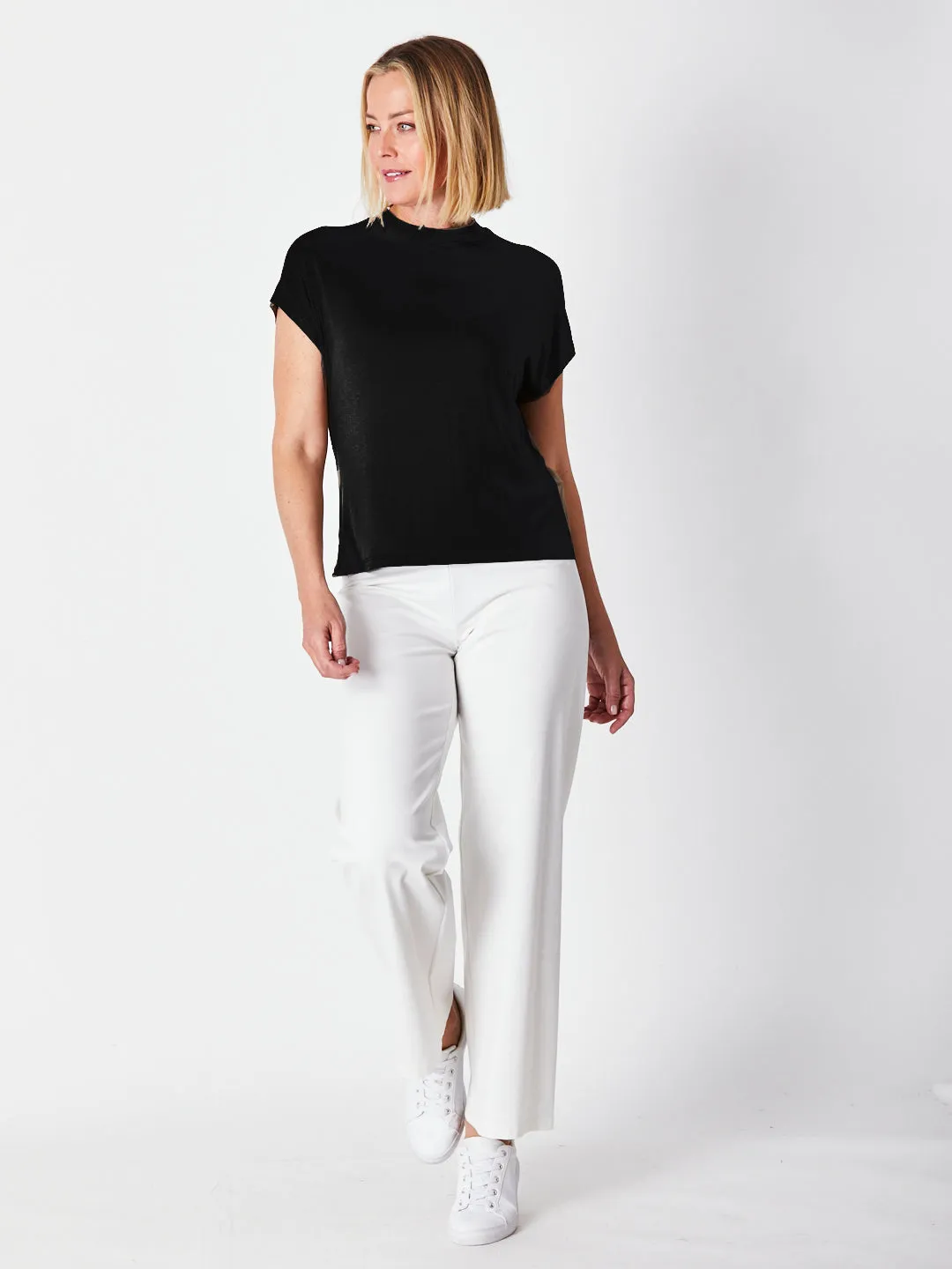 Cap Under Jacket Top -  Black - 25892