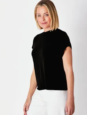 Cap Under Jacket Top -  Black - 25892