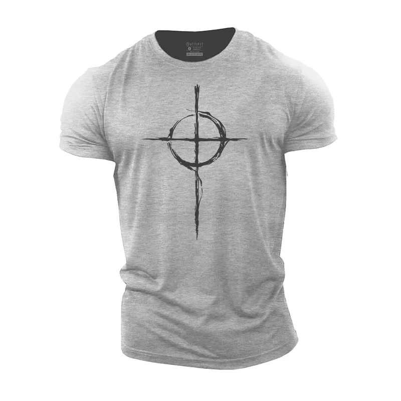 Celtic Cross Graphic Cotton T-Shirt