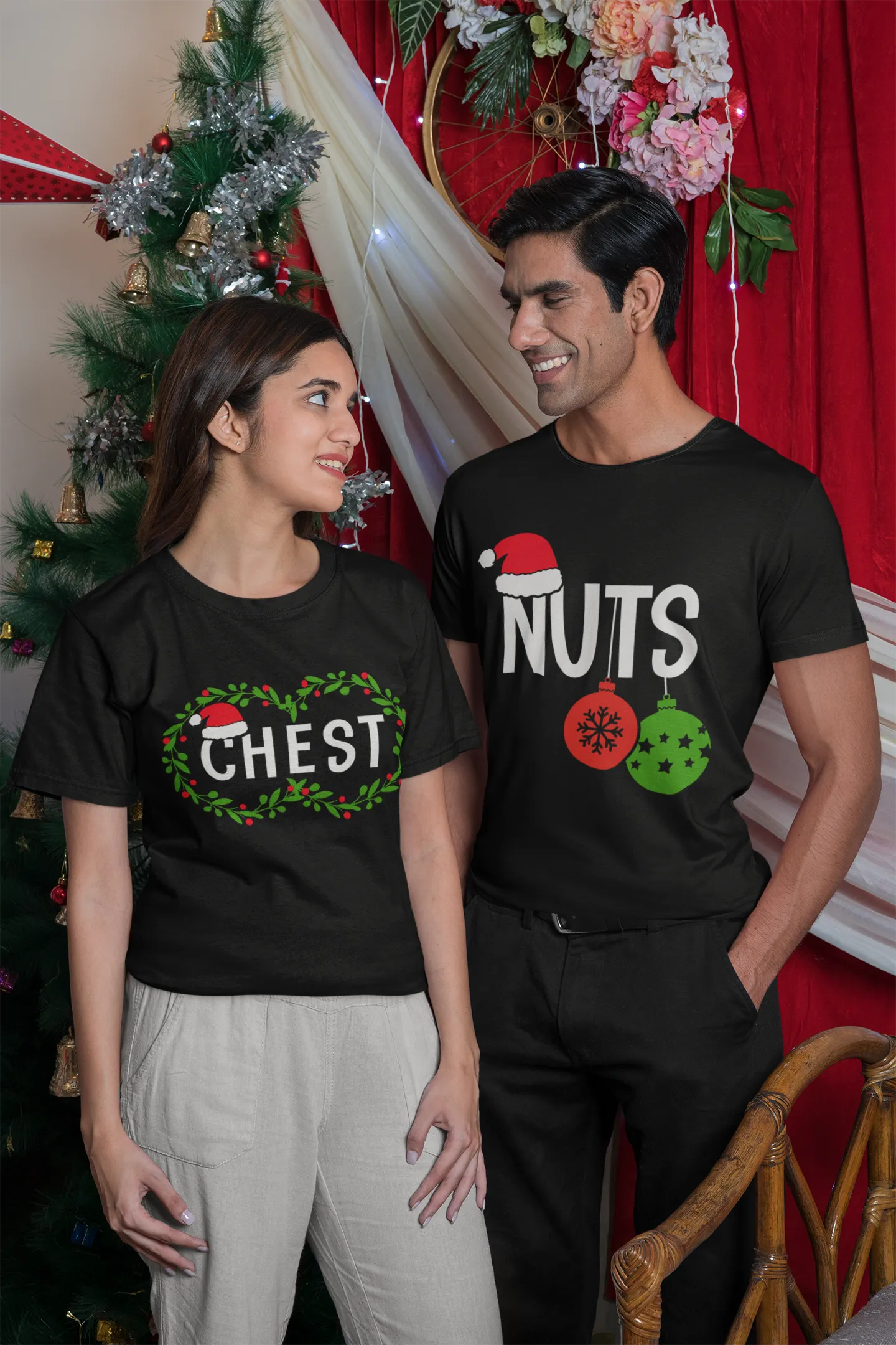 CHEST of CHEST/NUTS Couples Shirts-Unisex Jersey Short Sleeve Tee