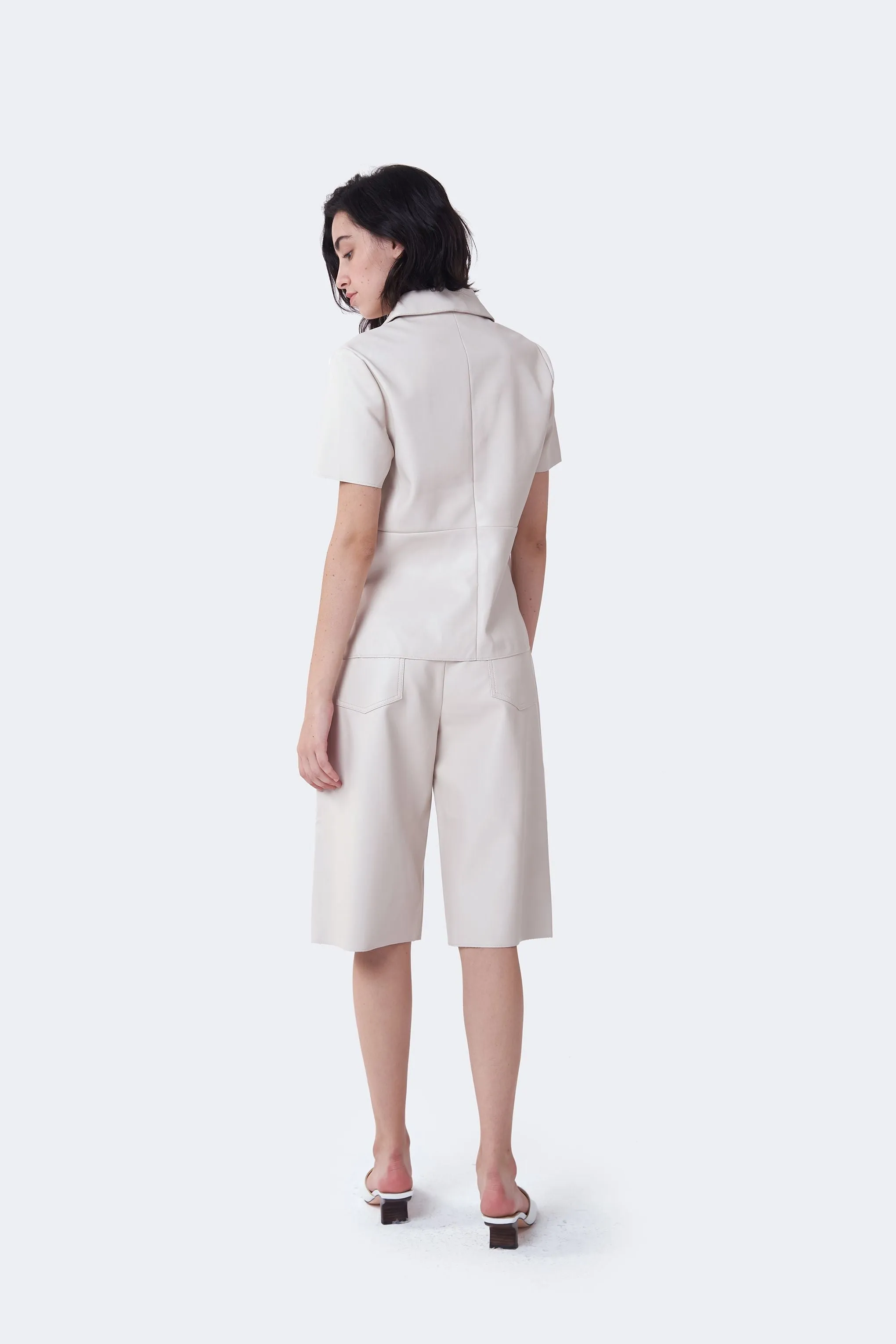Chic Beige Knee-Length Shorts