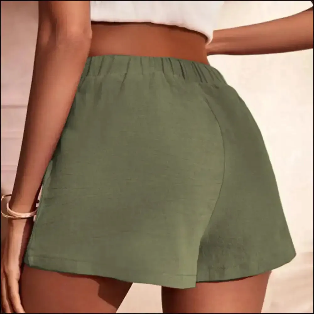Chic Tie Waist Cargo Shorts for Women