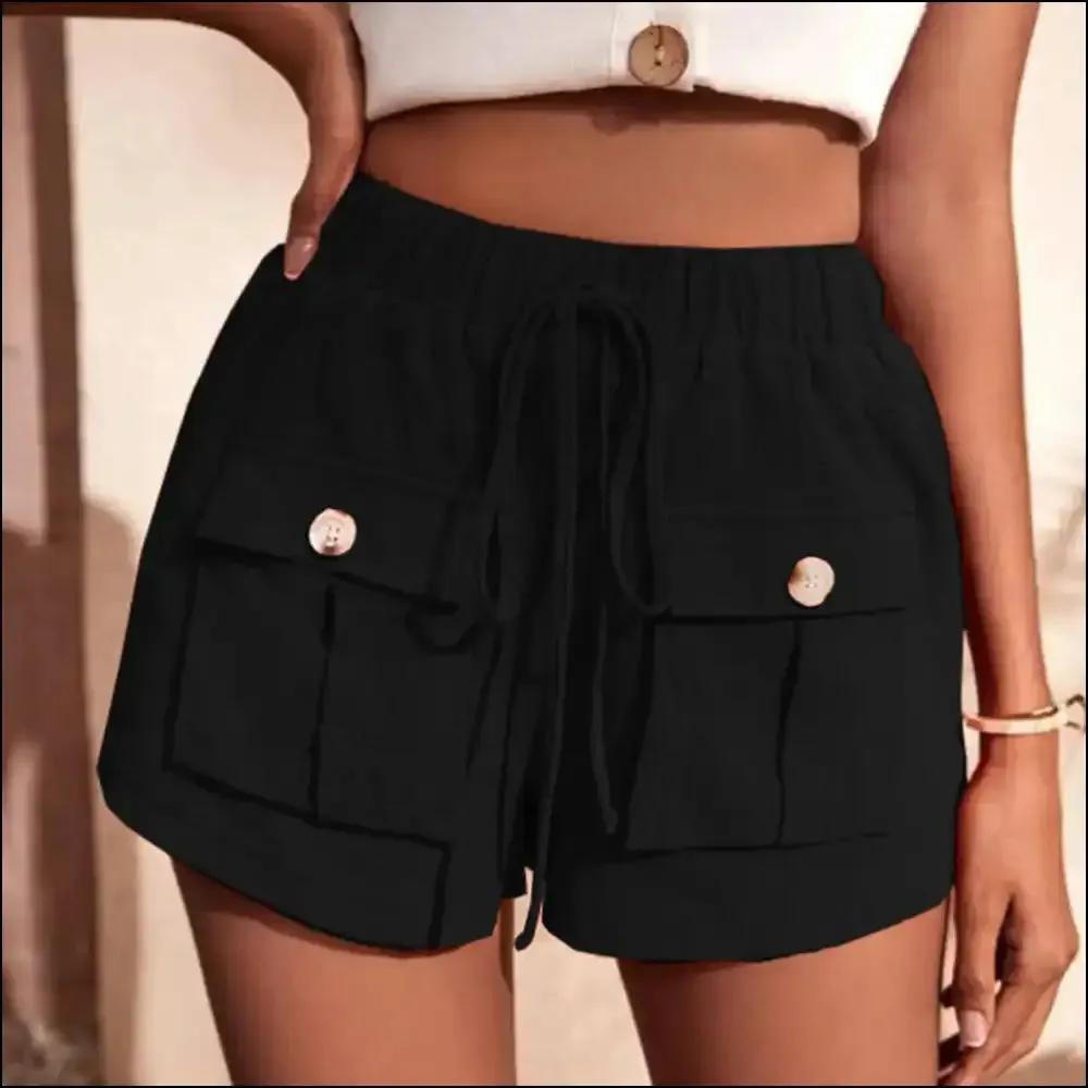 Chic Tie Waist Cargo Shorts for Women