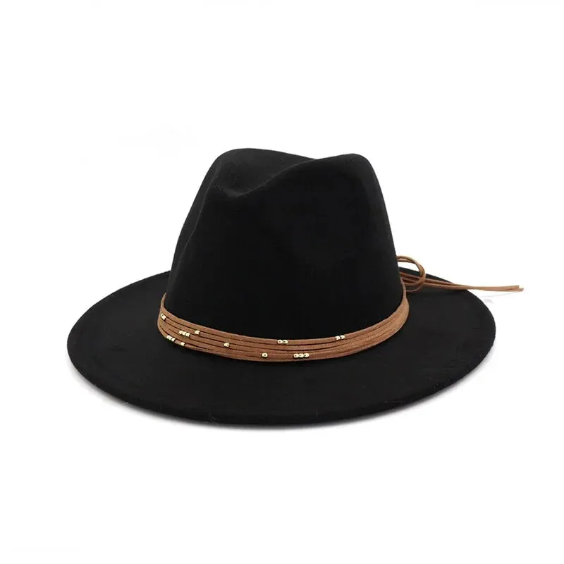 Chic Wide Brim Wool Fedora Hats