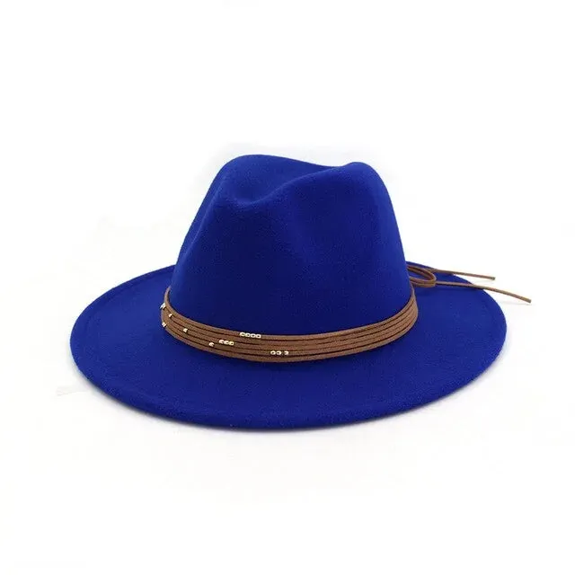 Chic Wide Brim Wool Fedora Hats
