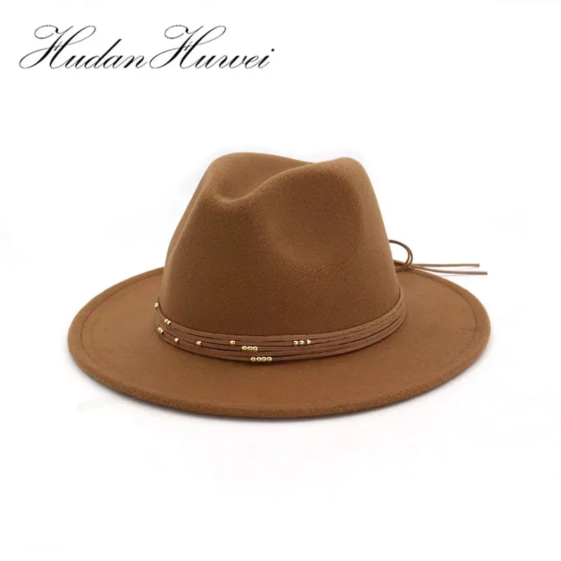 Chic Wide Brim Wool Fedora Hats