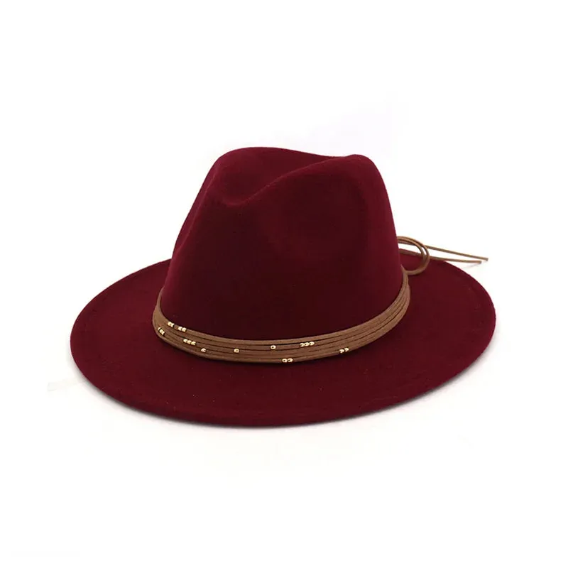Chic Wide Brim Wool Fedora Hats