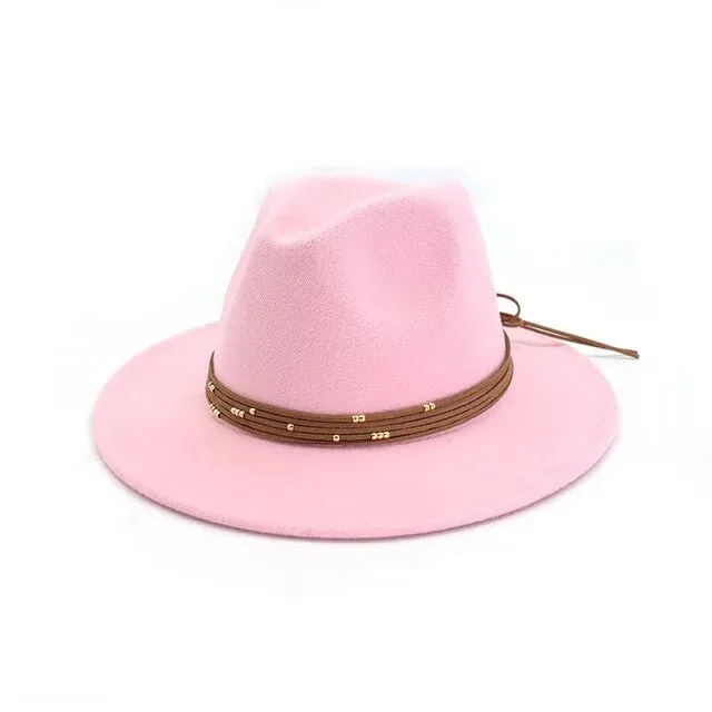 Chic Wide Brim Wool Fedora Hats
