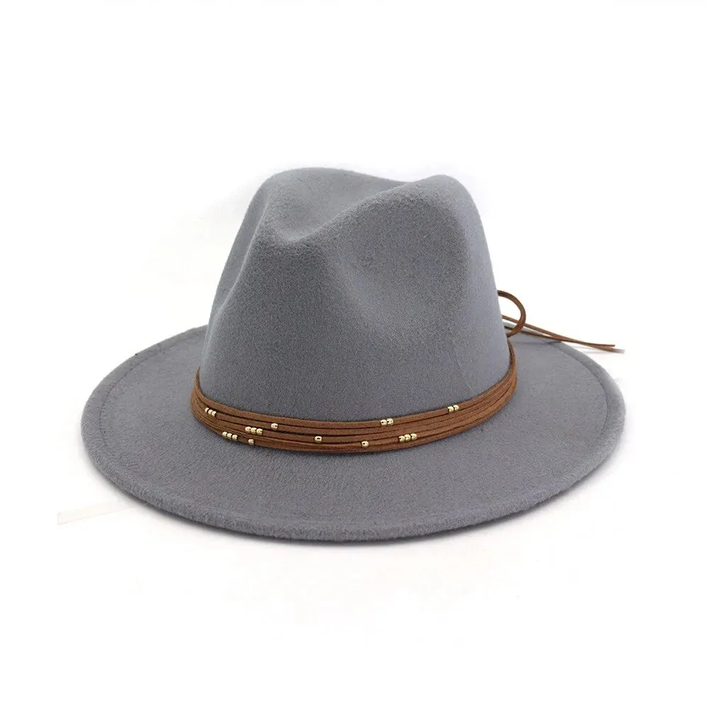 Chic Wide Brim Wool Fedora Hats