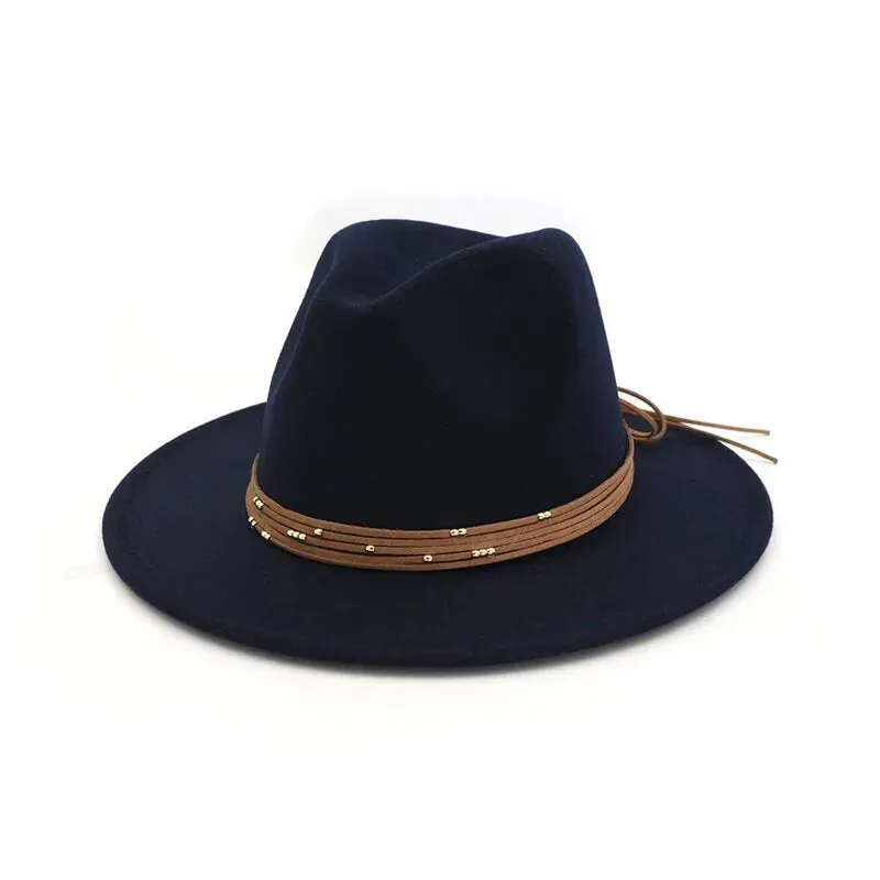 Chic Wide Brim Wool Fedora Hats