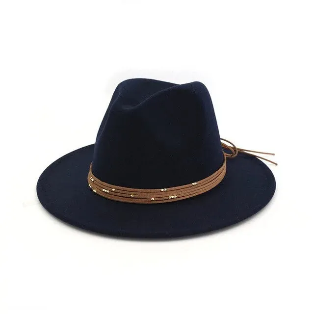 Chic Wide Brim Wool Fedora Hats