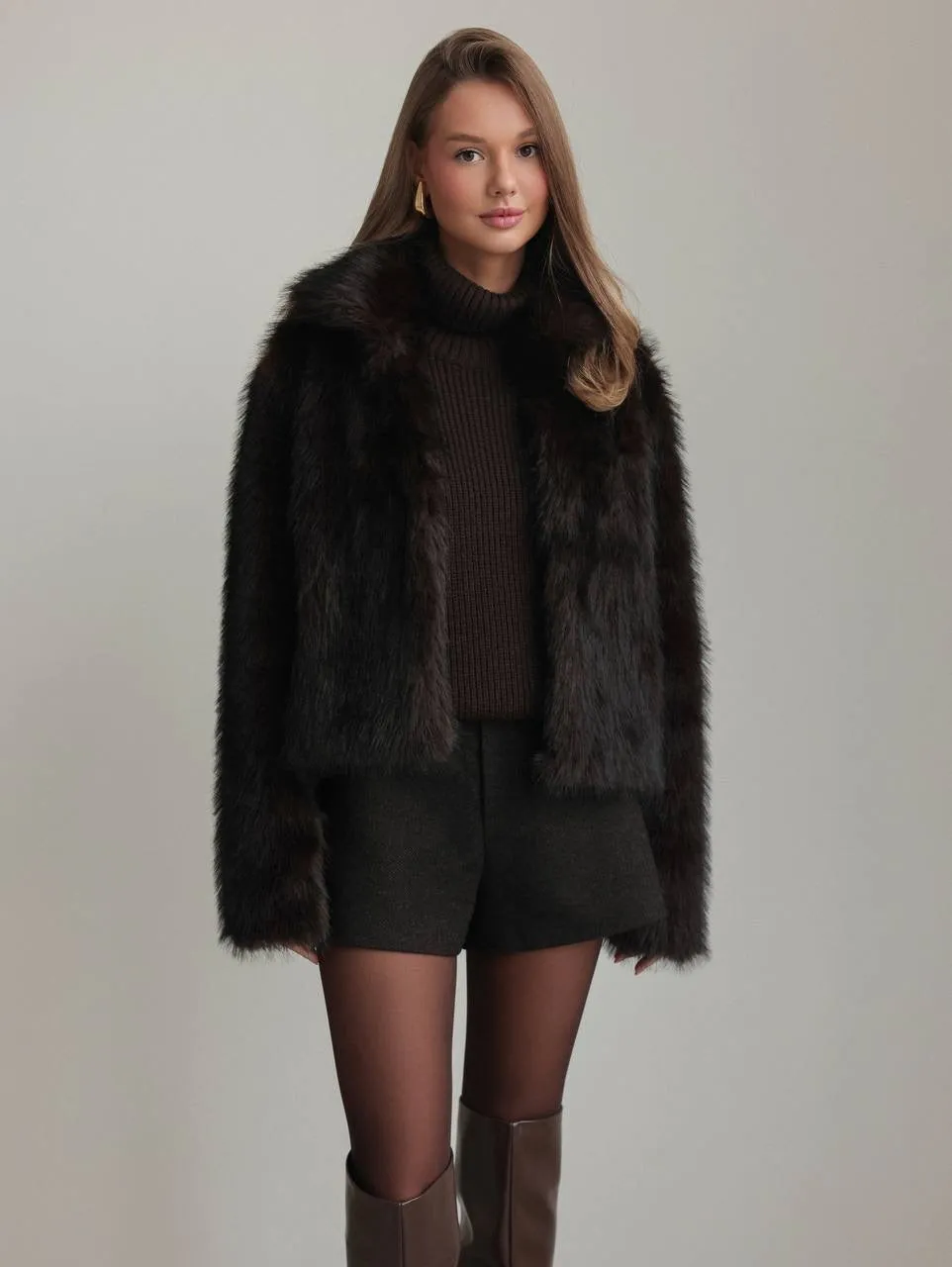 Chic Wool-Blend Shorts