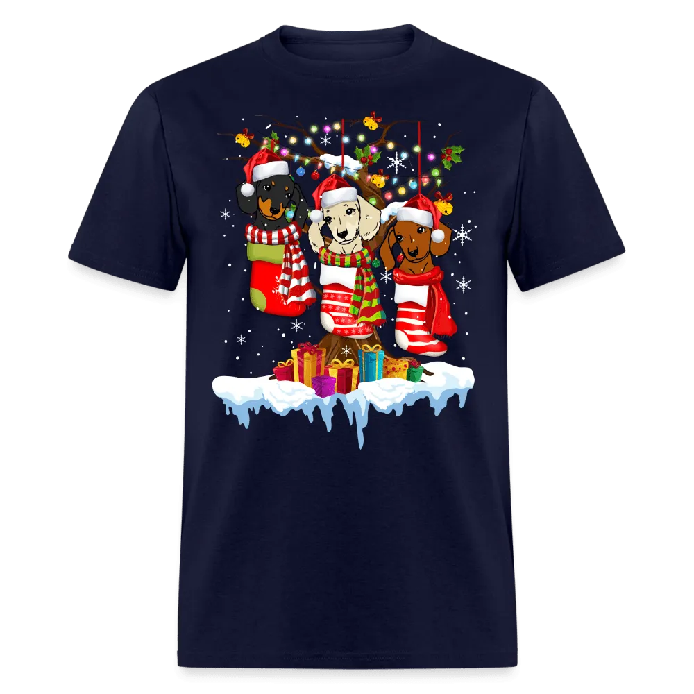 Christmas - Dogs In Socks Christmas - Family Shirts Men, Woman Christmas T Shirts