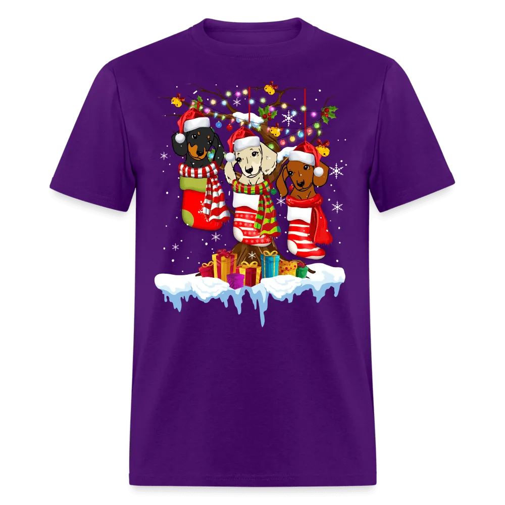 Christmas - Dogs In Socks Christmas - Family Shirts Men, Woman Christmas T Shirts