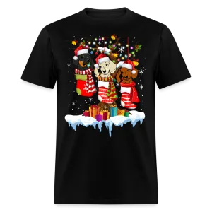 Christmas - Dogs In Socks Christmas - Family Shirts Men, Woman Christmas T Shirts