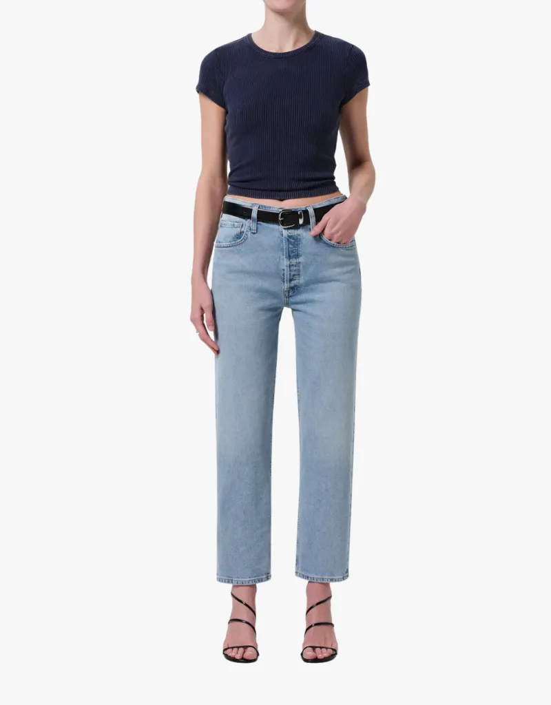 Citizens of Humanity Delfina High Rise Straight Jeans in Saloon