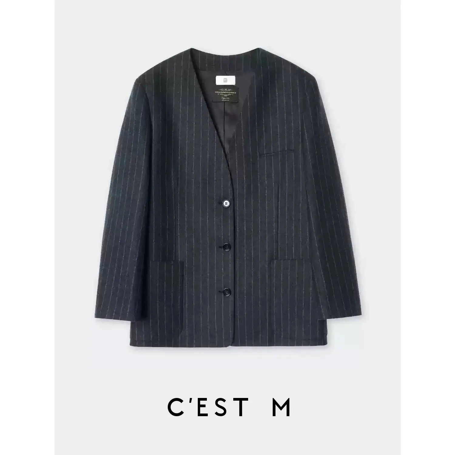 Collarless Suit