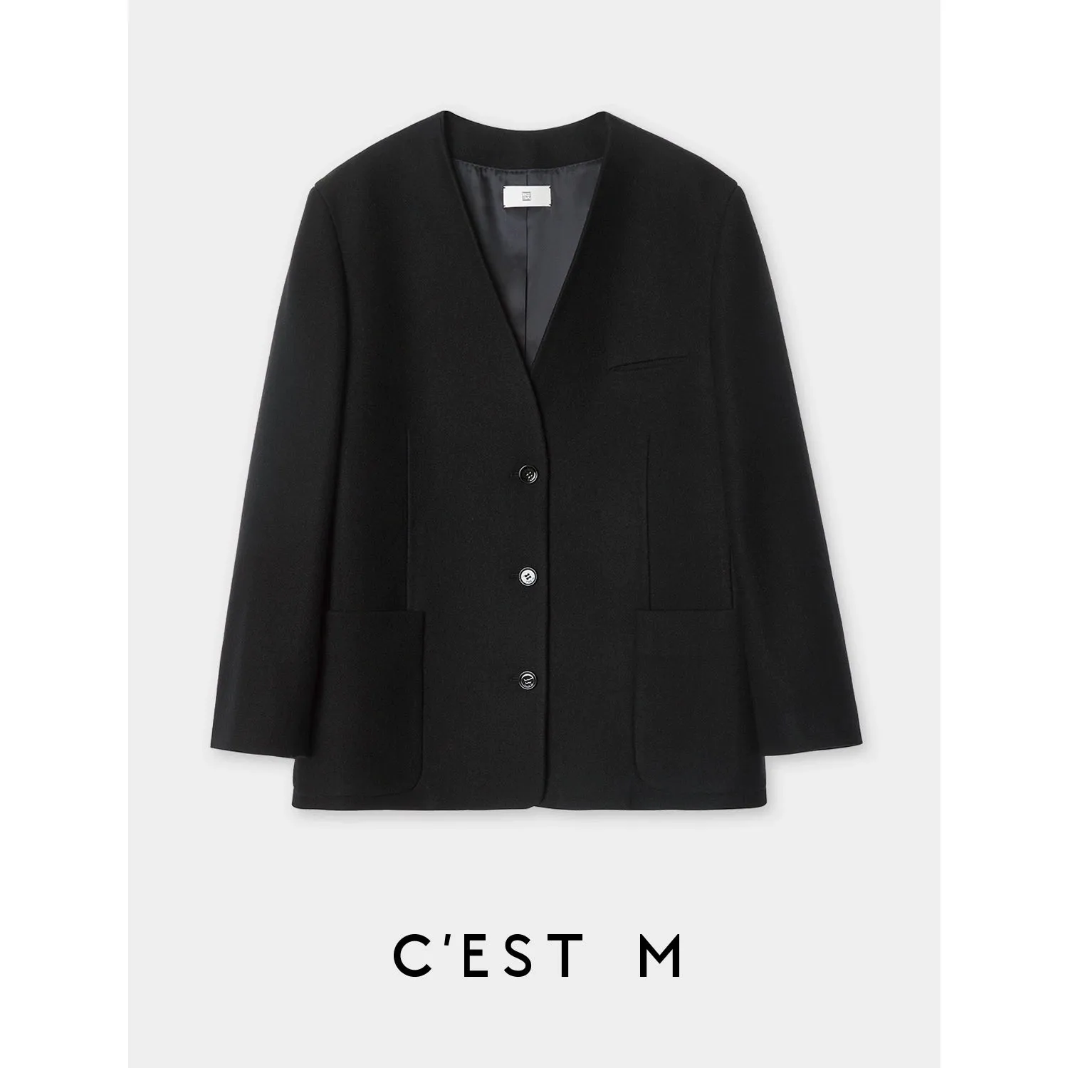 Collarless Suit