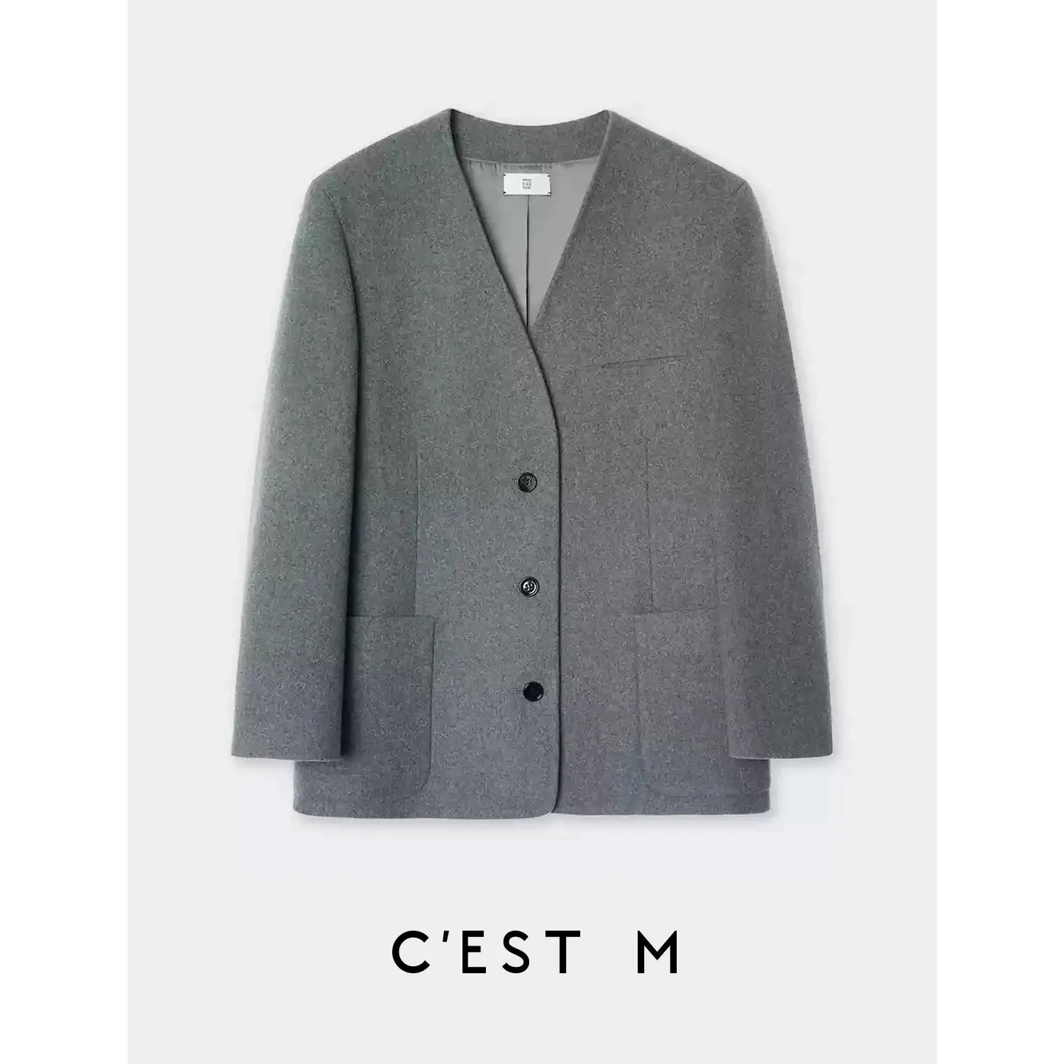 Collarless Suit