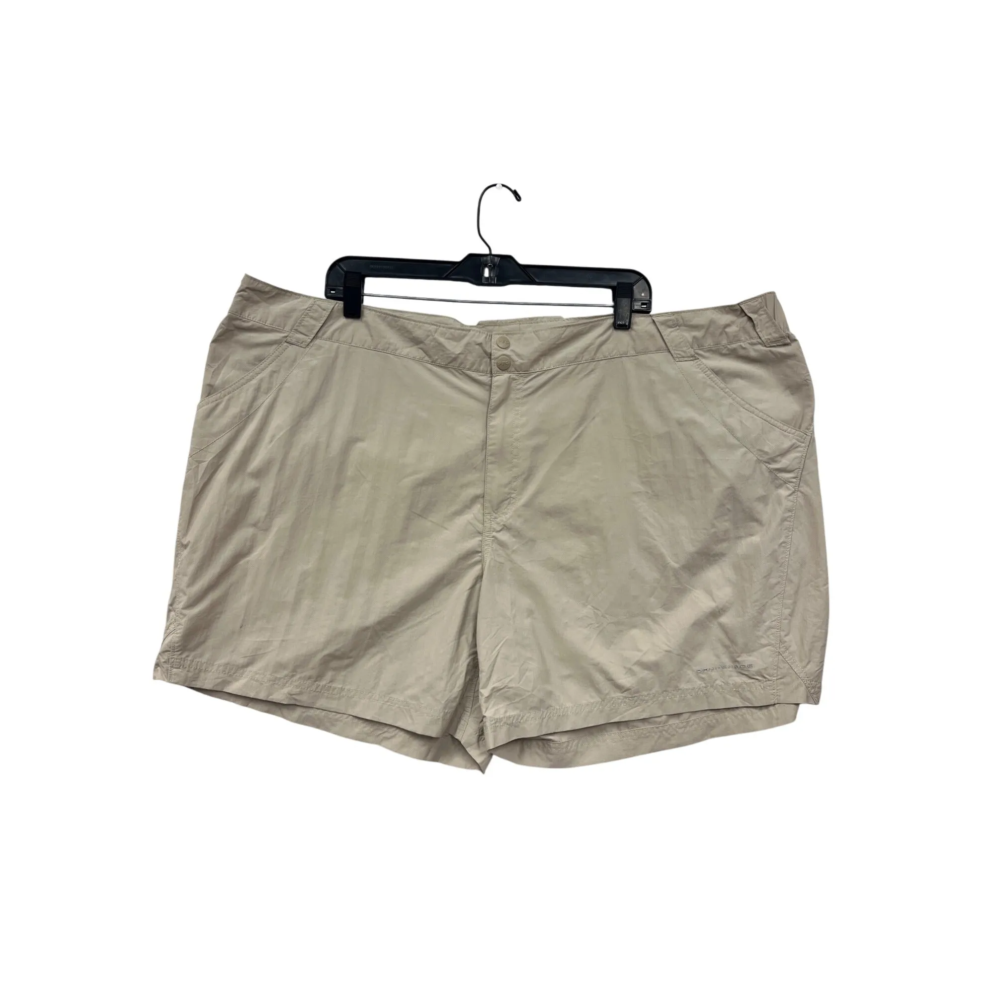 Columbia Womens Plus Size 3X Khaki Nylon Shorts With Pockets #6705
