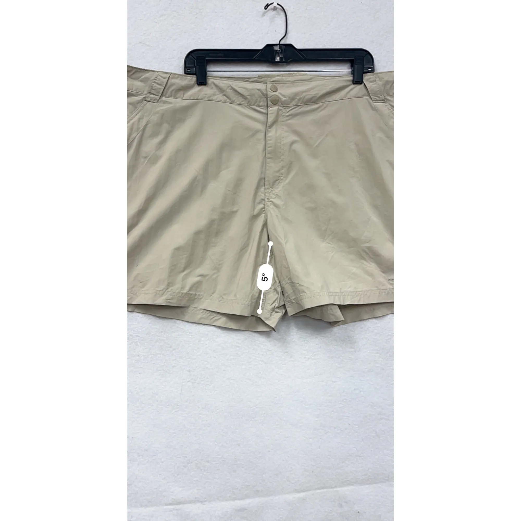 Columbia Womens Plus Size 3X Khaki Nylon Shorts With Pockets #6705