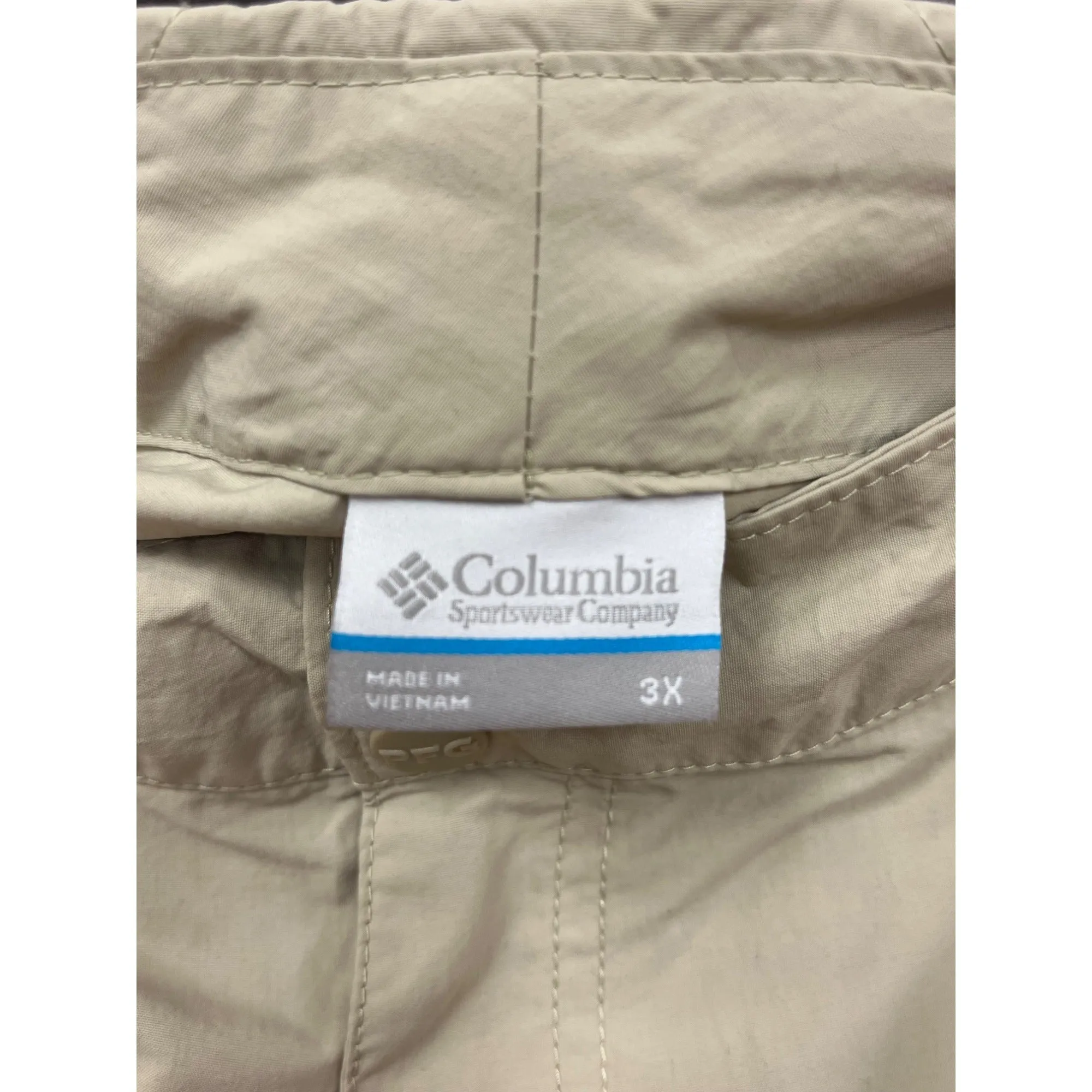 Columbia Womens Plus Size 3X Khaki Nylon Shorts With Pockets #6705