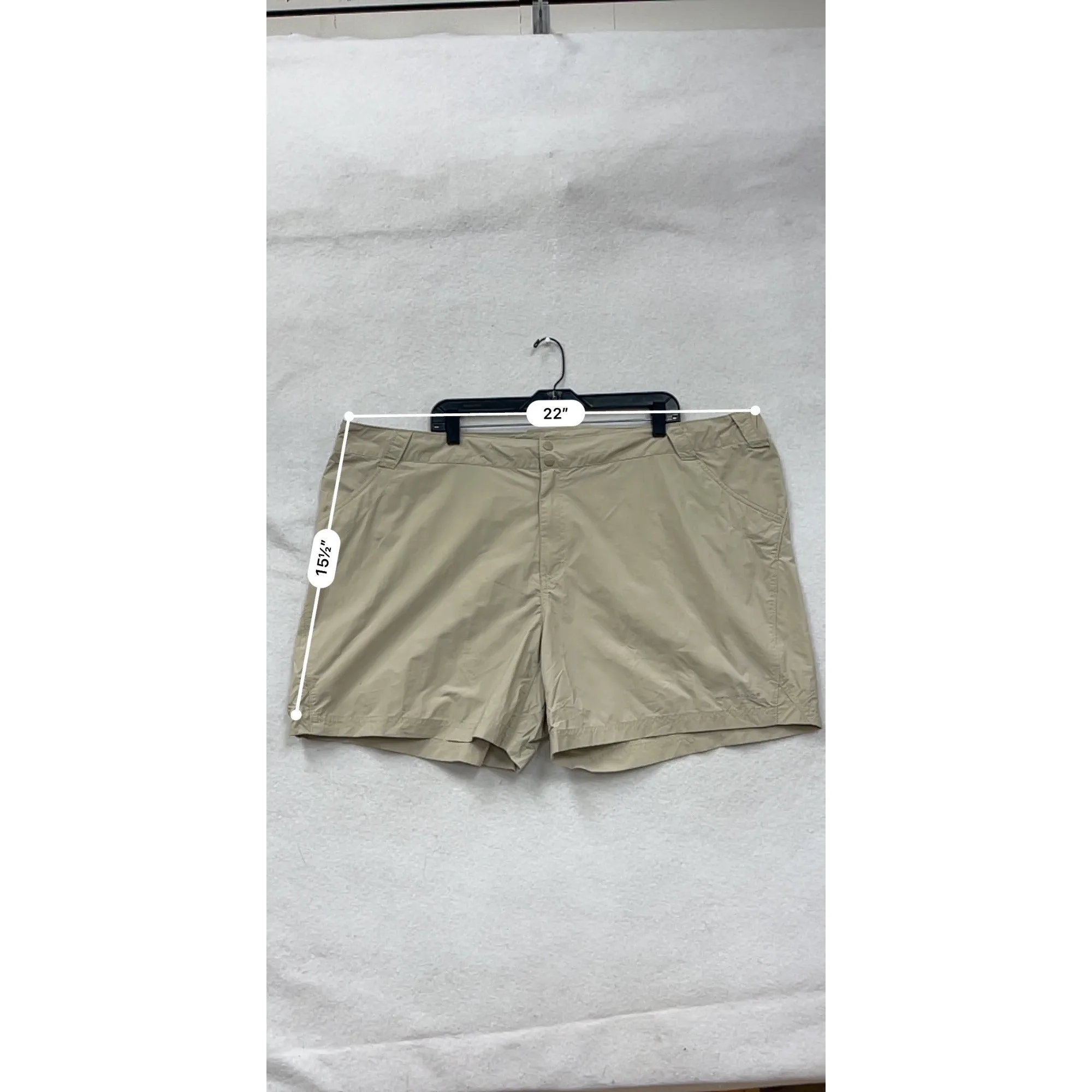 Columbia Womens Plus Size 3X Khaki Nylon Shorts With Pockets #6705