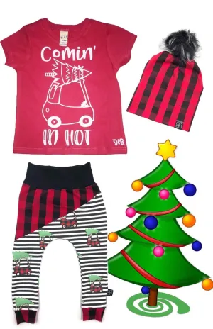 Comin’ In Hot Christmas Tiny Tyke Kids Shirt